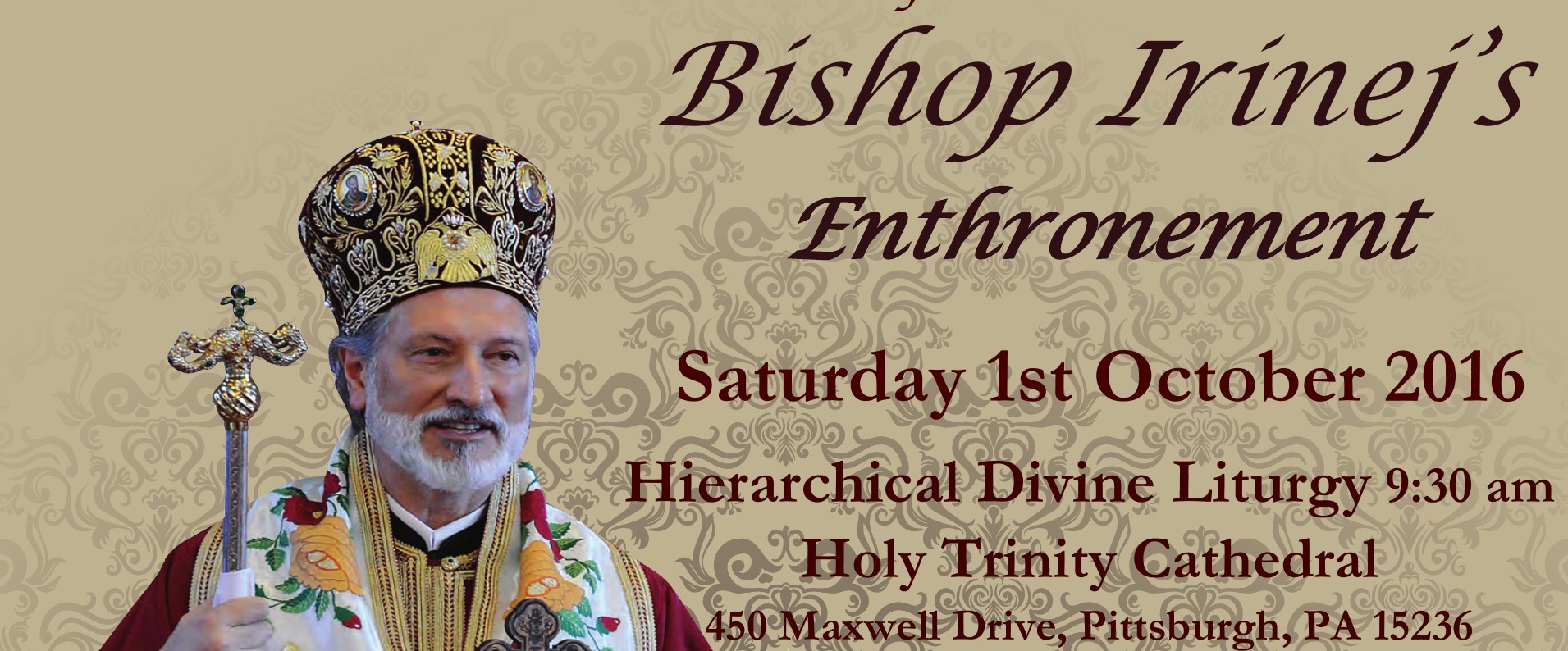 His Grace Bishop Irinej’s Enthronement in Pittsburgh, PA –  October 1, 2016