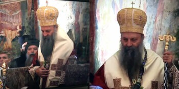 Serbian Patriarch kyr Porfirije enthroned in the Patriarchate of Peć
