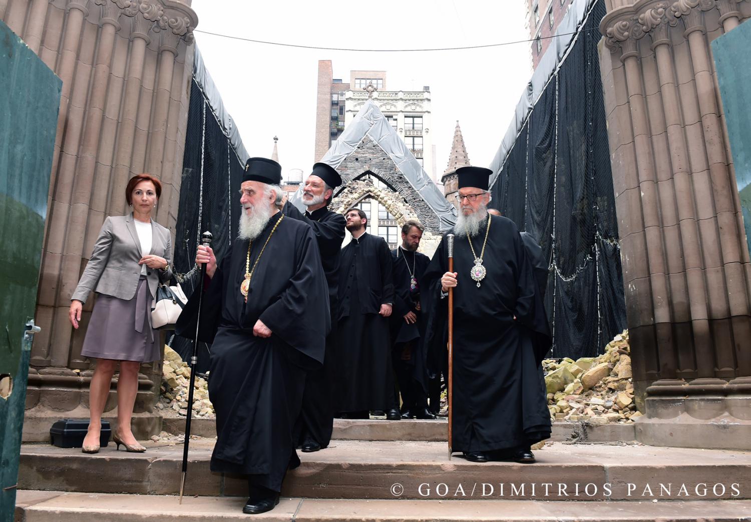 Patriarch Irinej Visits Saint Sava Cathedral Site in New York