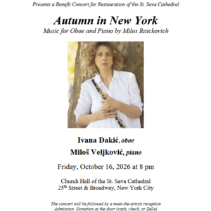 Autumn in New York: Music for Oboe and Piano by Milos Raickovich