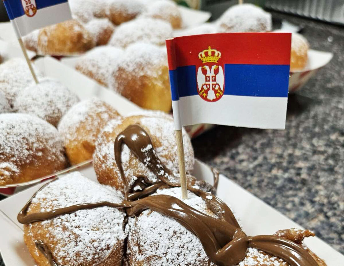 Хуманитарна акција Крофне из блока у храму Св. Саве