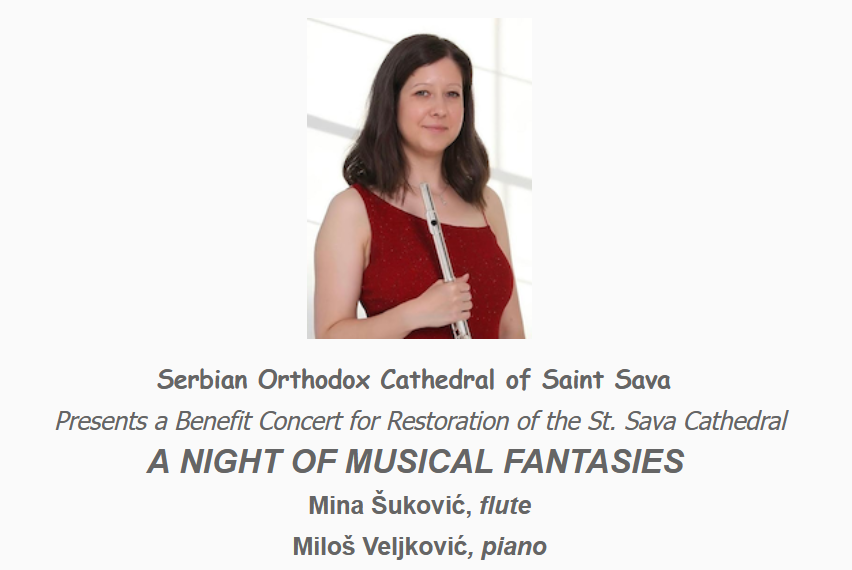 Benefit Concert for Restoration of the St. Sava Cathedral –  A NIGHT OF МUSICAL FANTASIES
